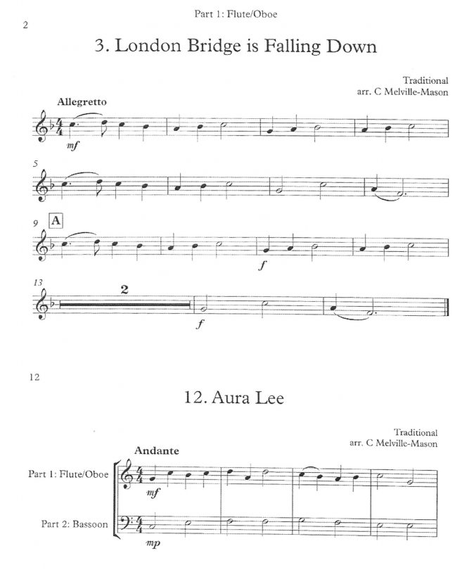 Picture of easy-level sheet music